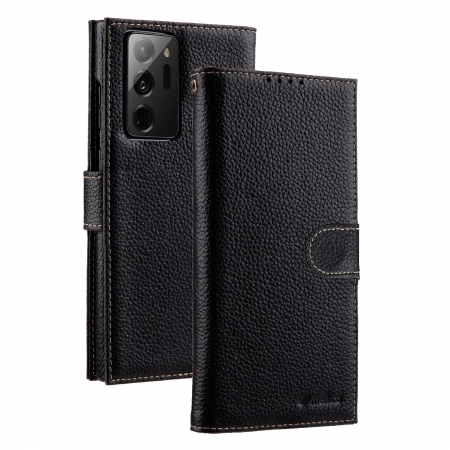 Кожаный чехол книжка Melkco для Samsung Galaxy Note 20 Ultra - Wallet Book Type, черный